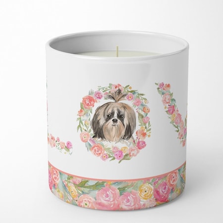 Carolines Treasures 3.75 x 3.25 in. Unisex Shih Tzu Love 10 oz Decorative Soy Candle WDK4619CDL